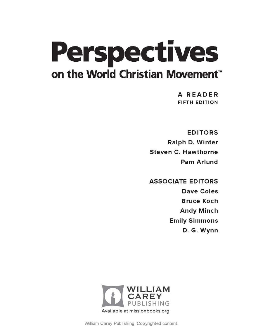 Perspectives on the World Christian Movement: A Reader (5th Ed) - Look Inside